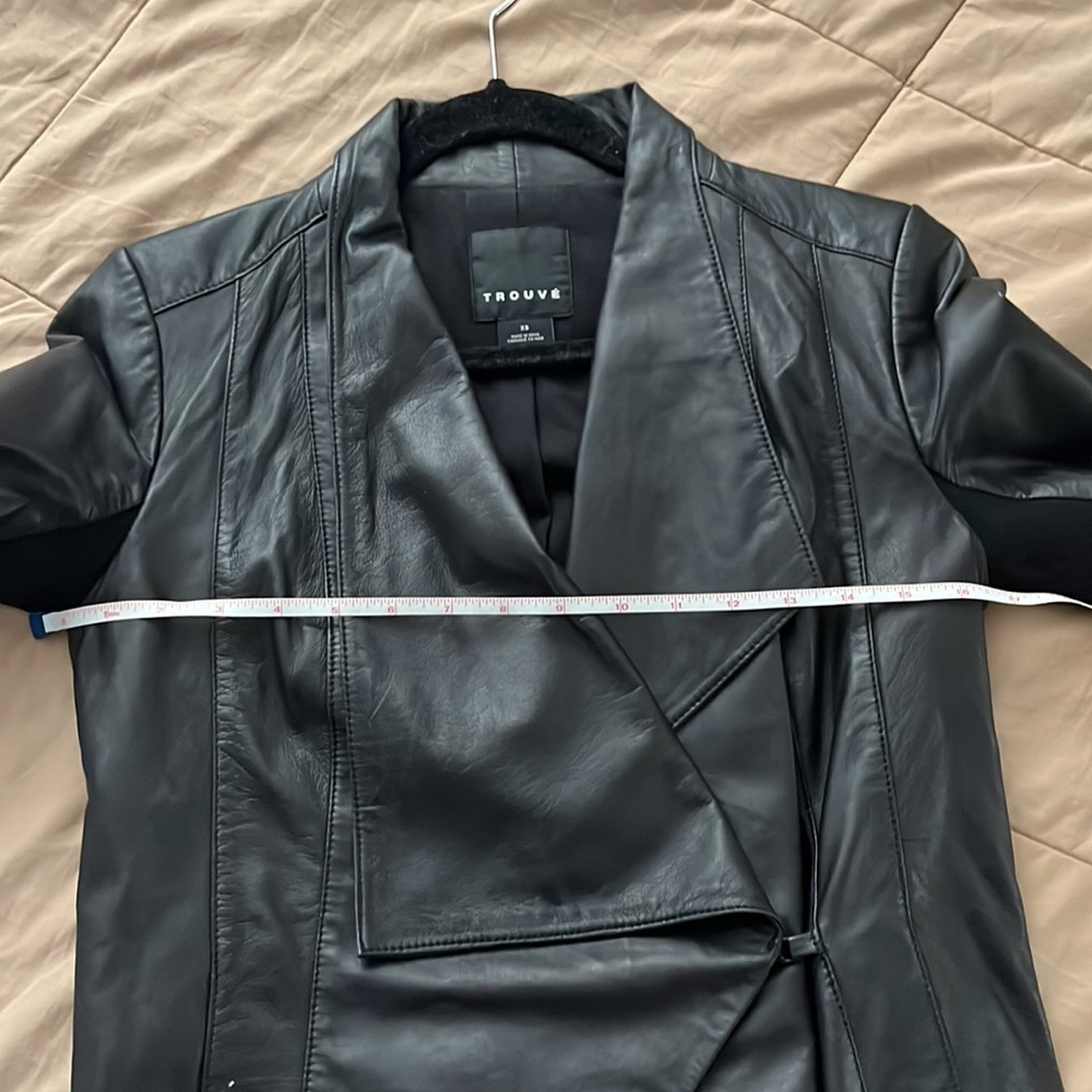 Trouvé black leather jacket - Picture 8 of 9